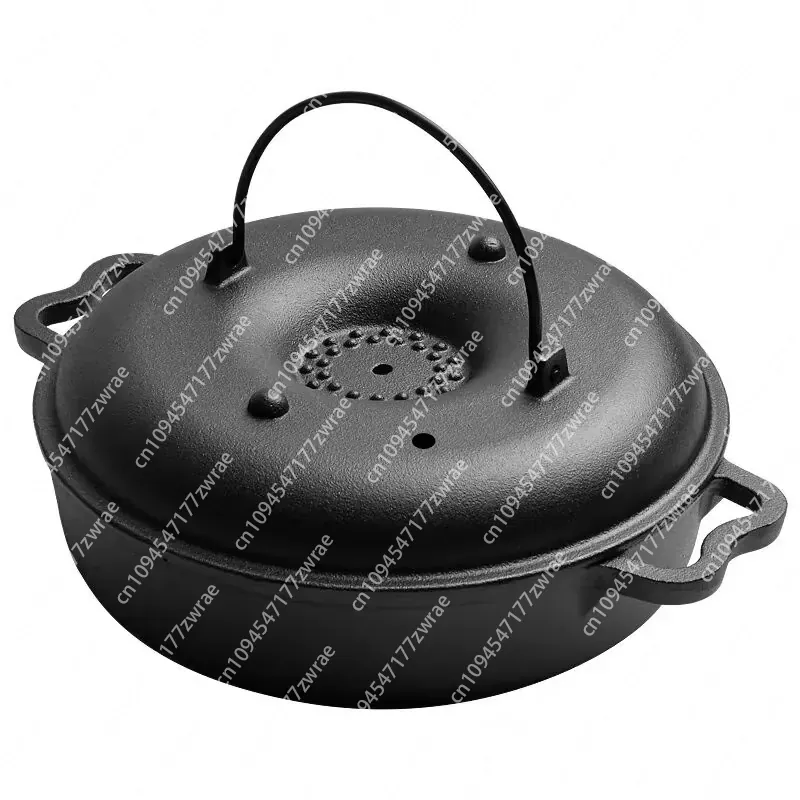 Camp Dutch Oven Cast - 2023 Neuer Voreingebrannter Gusseisen-Dutch-Oven für Outdoor-Camping