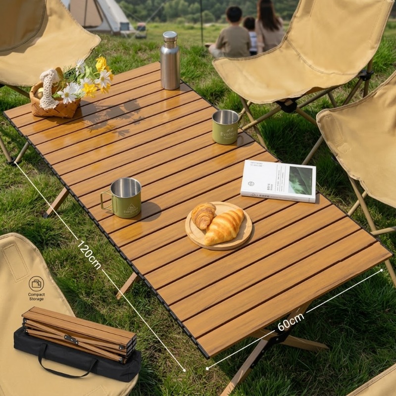 Tragbarer, zusammenklappbarer  – Camping Cooking Table Bewertung und Preis