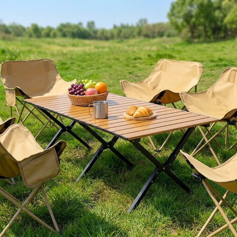 Tragbarer, zusammenklappbarer  – Camping Cooking Table Bewertung und Preis